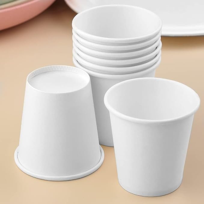 3 oz 50 Pack Disposable Cups, Small Paper Cups Mouthwash Cups | Bathroom Cups - Image 7