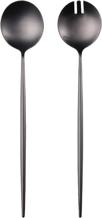 Salad Servers, Spoon and Fork Set 11.41 inch, 18/10 Stainless Steel Salad - Image 5