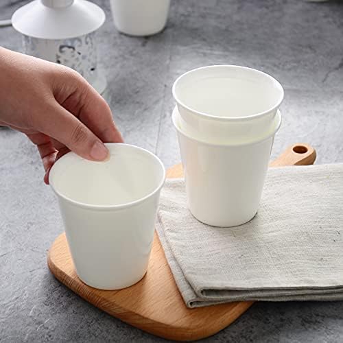 Sizikato 6pcs Porcelain Tumbler, 6 Oz Drinking Glasses Ceramic Cups - Image 5