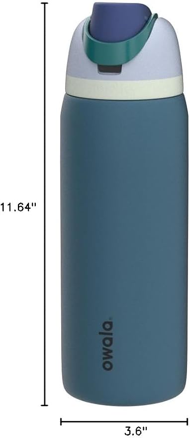 Owala FreeSip Stainless Steel Water Bottle 40 oz Denim - Image 6