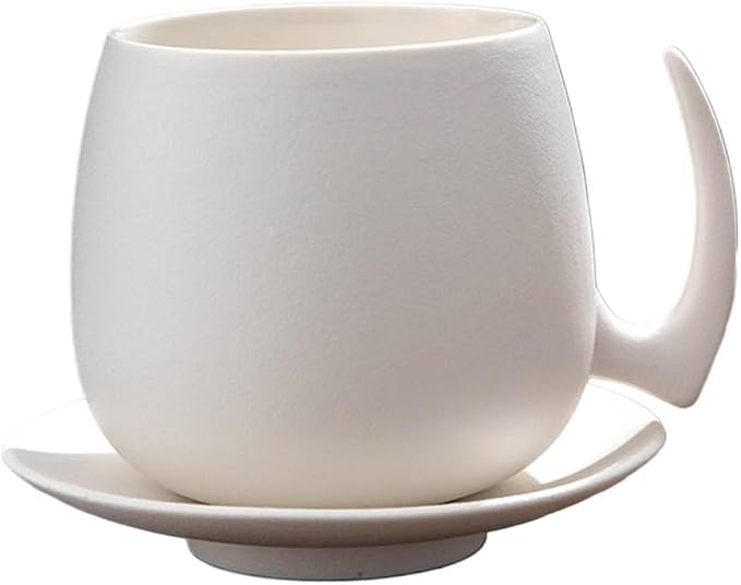 Modern simple black and white ceramic coffee cup set, high temperature immune by Unknown