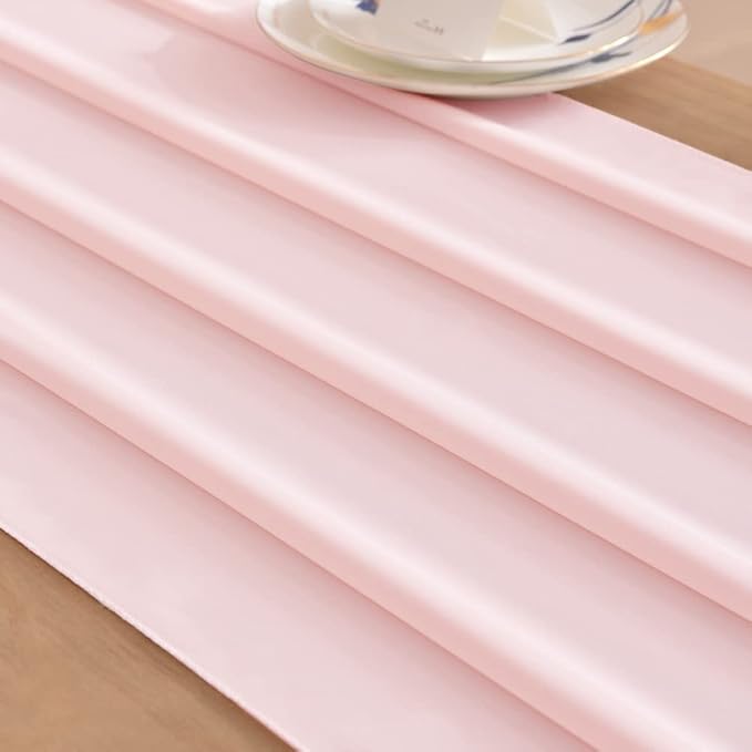 Pink Chiffon Table Runner Summer Boho Wedding Birthday Party Decor | 14ft - Image 3