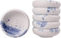 Uaral Soy Sauce Dish Sushi Dipping Bowl Pinch Bowls Japanese Small Plate Set of 6,3.75 Inch(4.5 oz Texture White)