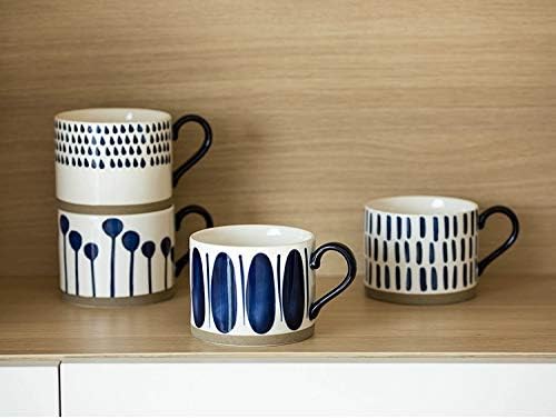 Koja Colorful Hand Painted Ceramic Mugs, 16 oz, Dishwasher Safe | Also - Image 4