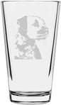 Border Terrier Custom Personalized Dog Themed Etched All Purpose 16oz Pint Glass