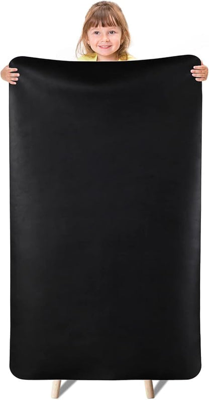 Warome Heat Resistant Mat, 47"x 23" Silicone Mat, Extra Large Silicone Mats for Kitchen Countert, Nonslip Kitchen Countertop Protector for Baking/Crafts, No Creases-Black