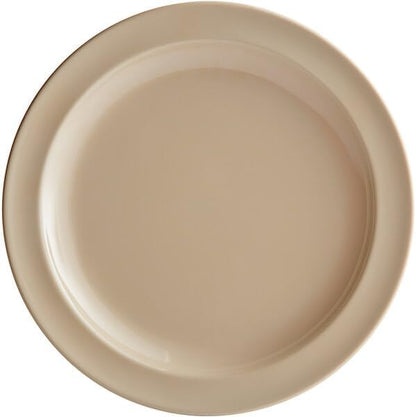 Foundations 9 Inch Tan Narrow Rim Melamine Plate, Round, BPA Free, NSF Listed, Dishwasher Safe, 12 per Case