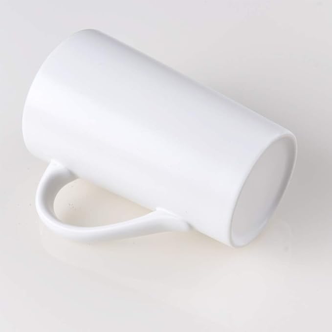 2 Pack 16 OZ Coffee Cup Simple Pure White Ceramic Cup Plain Large Tall White - Image 6