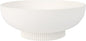 Large Resin Pedestal Decorative Bowl - Modern Handicraft Bowls for Home Decor - Fruit Bowl for Kitchen Counter - Key Bowl for Entryway Table,Artificial Stone White