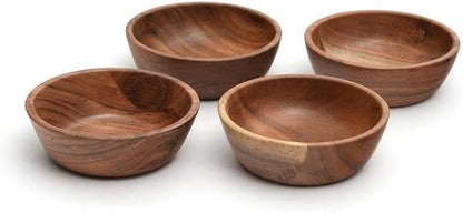 Acacia Wood Bowl Set of 4, 4.75-Inch Medium Serving Bowls, 150 Cubic cm Volume - Image 8