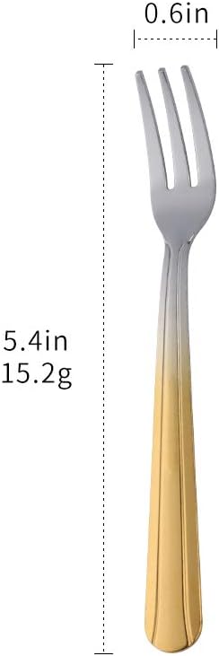 Oyster Fork Set of 12, 5.4 Inch Stainless Steel Cocktail Forks, 3 Tines Mini - Image 7