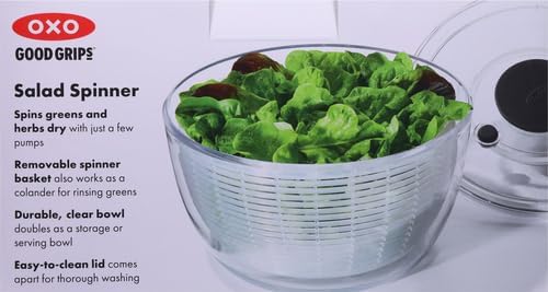 OXO Good Grips Salad Spinner | Lettuce Spinner | Fruit Washer | Fruit Washing - Image 3