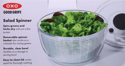 OXO Good Grips Salad Spinner | Lettuce Spinner | Fruit Washer | Fruit Washing - Image 3