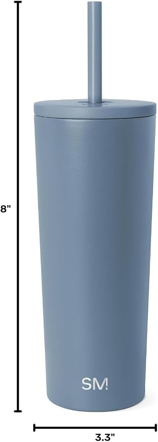 Simple Modern Iced Coffee Tumbler, Insulated | 24oz | Blue | Reusable Stainless - Image 7