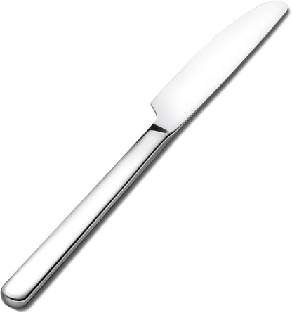 4-Piece Dinner Knives Set, 8.9-Inch Stainless Steel Table Knives | Mirror by KINGSTONE