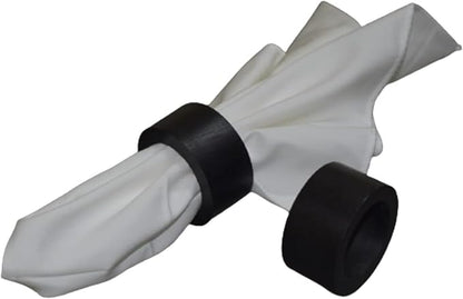 Handmade Black Plan Wooden Napkin Ring Made by Artisan Beautifully Crafted and Designed in India Set of 12