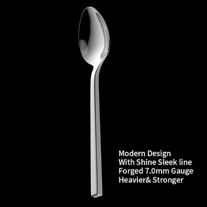 Alata Cube 45-Piece Forged Stainless Steel Flatware Set Cutlery Set, Service - Image 2