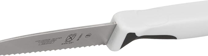 Mercer Culinary M19901P Millennia Black Handle, 3-Inch Slim Serrated, Paring - Image 3