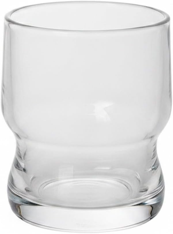 Layered Glass Tumbler with Saucer, Handleless Clear Cup by Unknown