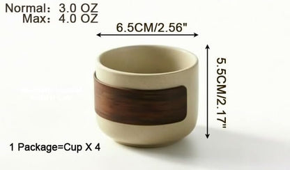 3 oz Ceramic Tea Cups, No Handle Espresso Cups, Small Coffee Shot Cups - Image 4