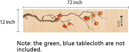 Asian Style Bamboo Table Runner, Ancient Chinese Paintings Zen Table Mat - Image 5