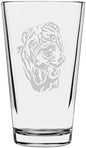 Chinese Shar Pei Custom Personalized Dog Themed Etched All Purpose 16oz Pint Glass