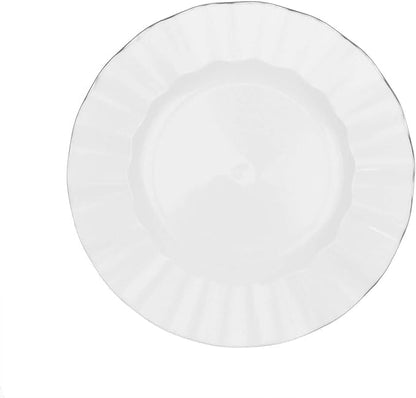 Efavormart 9" Salad Plates – Set of 10 Plastic White Round Disposable Plates - Image 7