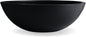 7.7" H x 22" D Round Bowl Fiberstone Planter for Succulent and Lotus with Drainage Hole, Smooth Finishes, Weather Resistant, Included 2 Extra Coco Mats (Black, 19.9" Pot Opening)