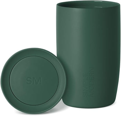 Simple Modern Insulated Travel Coffee Mug 360° Lid | 12oz | Green | Voyager by Unknown