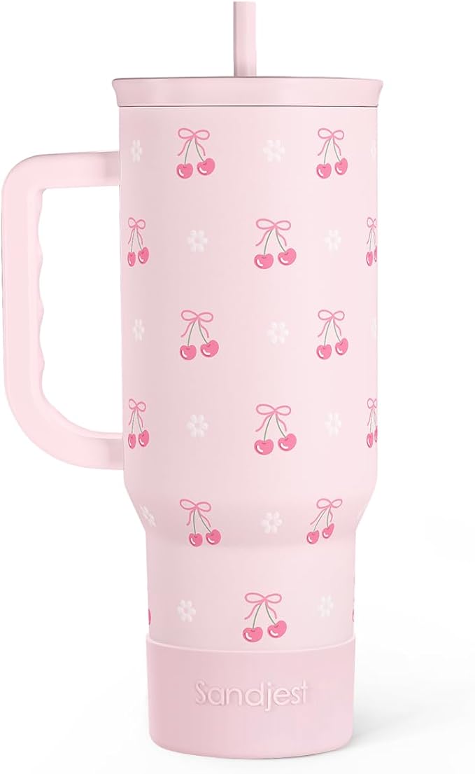 SANDJEST Cherry 40oz Slider Tumbler by SANDJEST