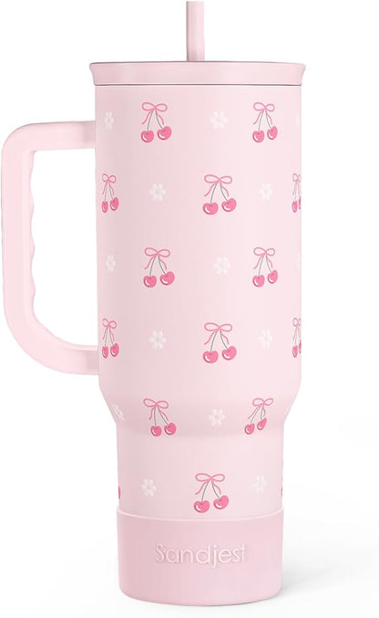 SANDJEST Cherry 40oz Slider Tumbler by SANDJEST