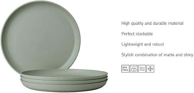 Mepal - Breakfast plate 4 pieces Silueta - Dishwasher & microwave resistant - - Image 2