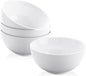 Yedio 22 oz White Porcelain Bowls Set of 4 – Cereal, Soup, Rice, Oatmeal & Salad Bowls – Microwave & Dishwasher Safe, Stackable for Kitchen Use