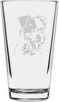 Parson Russell Terrier Custom Personalized Dog Themed Etched All Purpose 16oz Pint Glass