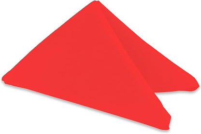 Polyester Cloth Napkins - Washable Soft Table Linens - Durable & Elegant for Dining, Restaurants, Weddings, Events, Rentals, Banquets, & Parties - Premium Quality Set of 250, Red, 20"x20"
