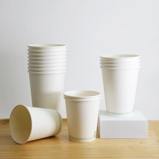 Amazon Basics Disposable Compostable Paper Coffee Cups - Image 5