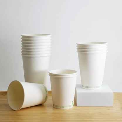 Amazon Basics Disposable Compostable Paper Coffee Cups - Image 5