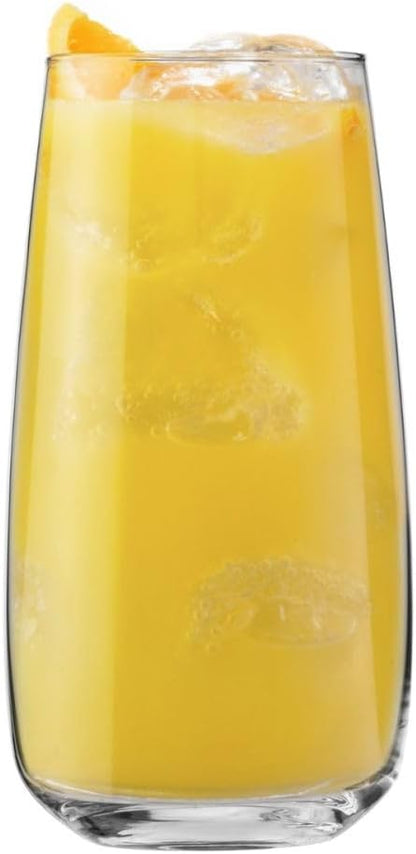 Krosno glasses for water, juices,lemonade, iced tea Elegant design | Set of 6 | Capacity 23.7 Fl Oz | Modern collection | Ideal for home, restaurant, parties | Dishwasher safe