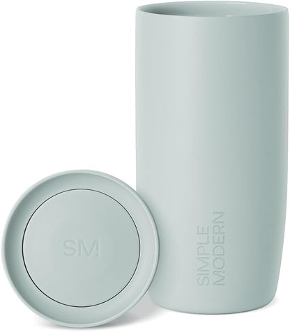 Simple Modern Insulated Travel Coffee Mug 360° Lid | 16oz | Green | Voyager by Unknown