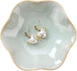 JAMEND CLXP Lotus Leaf Shape Decorative Ring Tray, Small Key Bowl, Ceramic by JAMEND+CLXP