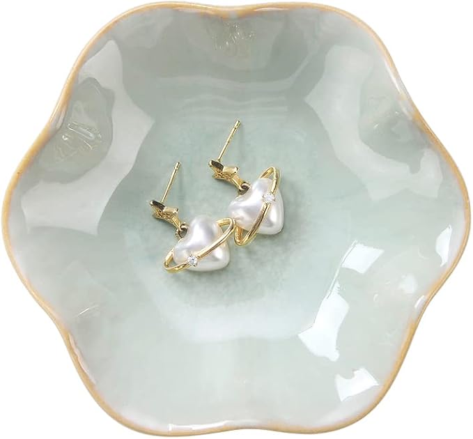 2PCS Ring Holder Dish, Small Key Bowl, Ceramic Trinket Tray Jewelry Dish - Image 7
