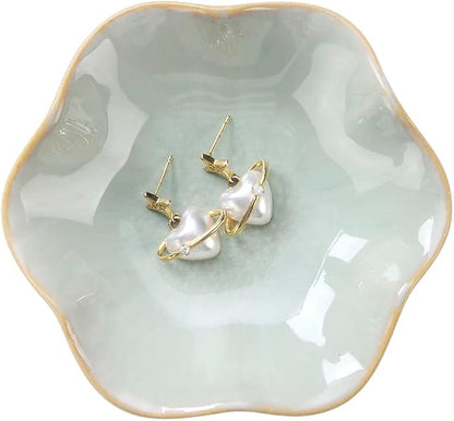 2PCS Ring Holder Dish, Small Key Bowl, Ceramic Trinket Tray Jewelry Dish - Image 7