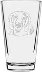Dachshund Custom Personalized Dog Themed Etched All Purpose 16oz Pint Glass