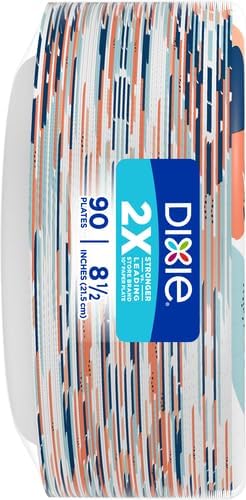 Dixie Medium Paper Plates, 8.5 Inch, 2X Stronger*, Microwave-Safe, Soak-Proof - Image 13