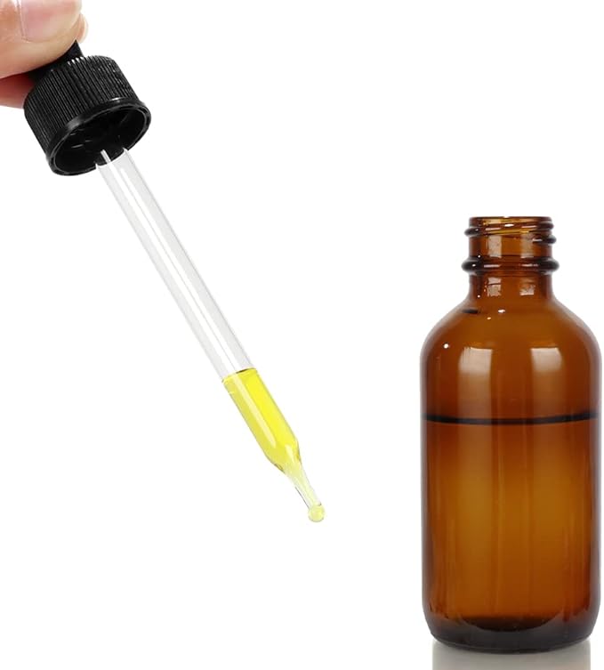 CycleMore 16 Pack (120 ml) 4 oz Amber Glass Boston Bottles with Glass Eye Droppers, Dropper Bottles for Essential Oils & Lab Chemicals & More Liquids Ideal for Mom & Friends