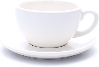Coffeezone Great Cup Shape for Latte Art Cappuccino Barista Cup Saucer New Bone by Coffeezone