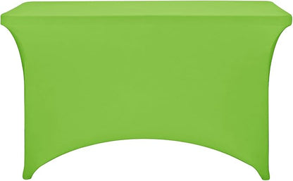 LZY Spandex Fitted Stretch Table Cover for 4ft or 6ft or 8ft Folding Table, Rectangular Cocktail Tablecloth, Perfect for Party or Banquet