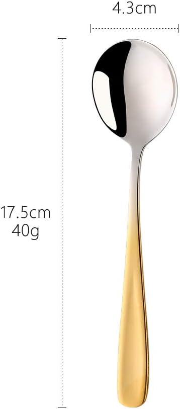 Buyer Star Bouillon Spoon Sets, 7-Inch Round Soup Spoons, Stainless Steel - Image 2