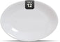 Stoneware Coupe Commercial Grade Dinnerware, Bright White, Oval Platter 13.5" x 10", Case of 12