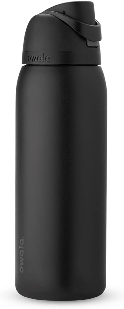 Owala FreeSip Stainless Steel Water Bottle 40 oz Very, Very Dark by Unknown